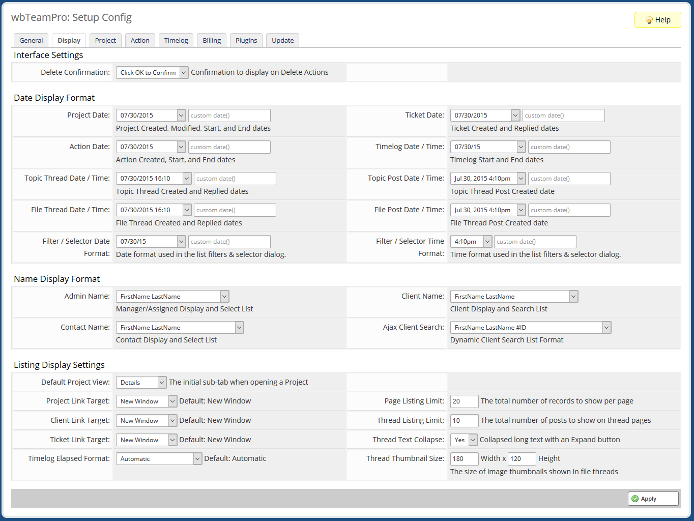 Display Settings